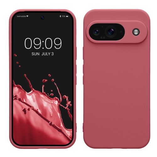 Pouzdro Kwmobile pro Google Pixel 9, tmavě růžové, silikonové, KWM000020PG021C