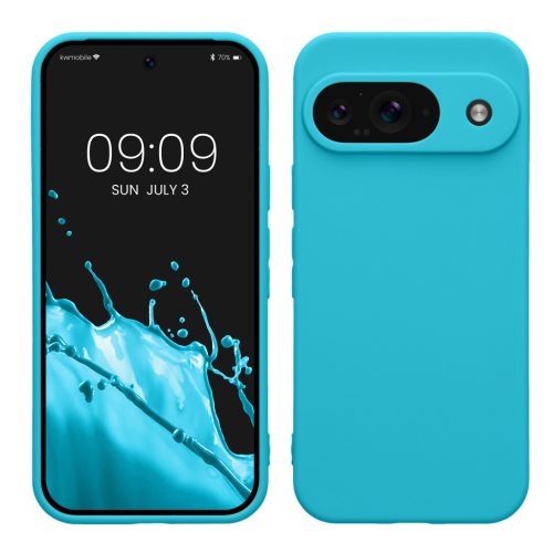 Pouzdro Kwmobile pro Google Pixel 9, světle modré, silikonové, KWM000020PG022C