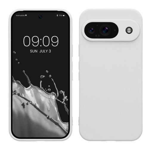 Pouzdro Kwmobile pro Google Pixel 9, bílé, silikonové, KWM000020PG023C