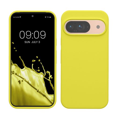 Pouzdro Kwmobile pro Google Pixel 9/Pixel 9 Pro, žluté, silikonové, KWM000020PI043C