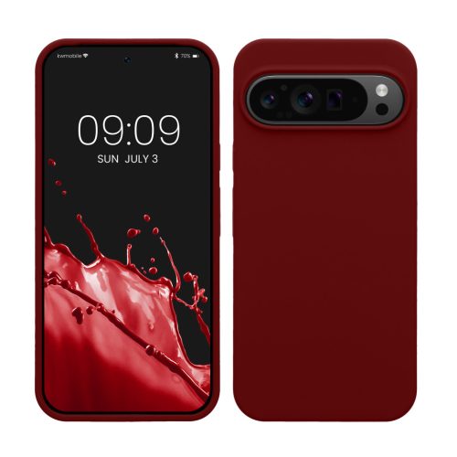 Pouzdro Kwmobile pro Google Pixel 9 Pro XL, červené, silikonové, KWM000020PV041C