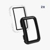 Sada 2 pouzder Kwmobile pro hodinky OPPO zdarma, plast, černá/průhledná, 59315.01