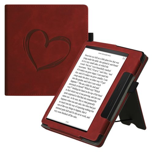 Obal pro Amazon Kindle Oasis 10, Kwmobile, červený, ekokůže, 59393.01