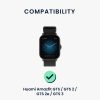 Sada 2 řemínků pro Huami Amazfit GTS 3/Amazfit GTS 2/Amazfit GTS, Kwmobile, Black/Green, Silicone, 52696.13