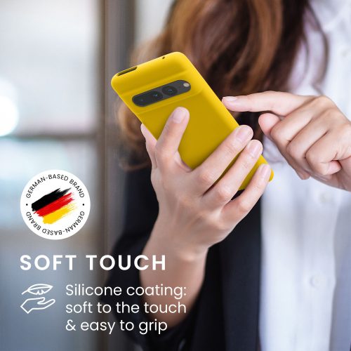 kwmobile pouzdro pro Google Pixel 7 Pro, silikonové, žluté, 59452.165