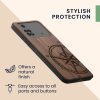 kwmobile pouzdro pro Xiaomi Poco M4 Pro, dřevo, hnědo-černé, 59498.01