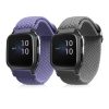 Sada 2 řemínků pro Garmin Venu Sq/Venu Sq Music, Kwmobile, Purple/Grey, Nylon, 59528.02