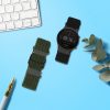Sada 2 řemínků pro Xiaomi Mi Watch Color Sport/Watch S1 Active, Kwmobile, Black/Green, Nylon, 59518.01