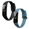 Sada 2 řemínků pro Honor Band 5/Band 4, Kwmobile, černá/modrá, silikonová, 59596.02