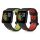 Sada 2 kwmobile řemínků pro Xiaomi Mi Watch Lite/Redmi Watch, silikonové, černé/vícebarevné, 54831.08