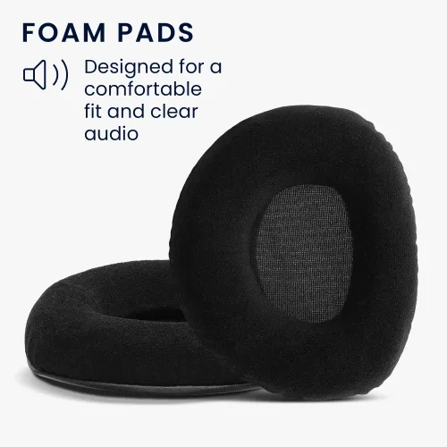 Sada 2 náušníků pro sluchátka Sennheiser RS160/RS170/RS180, Kwmobile, Black, Textile, 59704.01