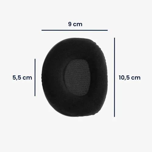 Sada 2 náušníků pro sluchátka Sennheiser RS160/RS170/RS180, Kwmobile, Black, Textile, 59704.01