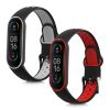 Sada 2 kwmobile pásků pro Xiaomi Mi Smart Band 6/Mi Band 6/Band 5, silikon, šedá/červená, 59792.01