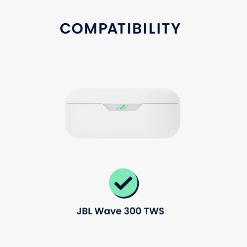 kwmobile pouzdro pro JBL Wave 300 TWS, silikonové, černé, 59786.01