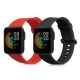 Sada 2 kwmobile řemínků pro Xiaomi Mi Watch Lite/Redmi Watch, Silicon, Black/Red, 54778.15