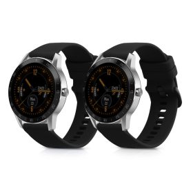   Sada 2 kwmobile řemínků pro Blackview X1 Smartwatch, silikonová, černá, 58170.04