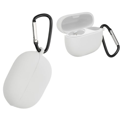 kwmobile pouzdro pro Xiaomi Redmi Buds 3 Lite, silikonové, bílé/černé, 59159.02