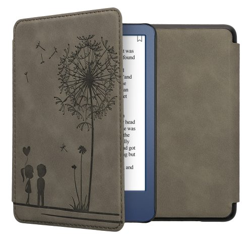Kryt kwmobile pro Amazon Kindle (2022), ekokůže, šedá, 59990.02