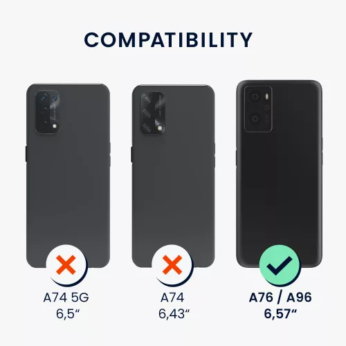 Nárazník kwmobile pro OPPO A76, silikonový, průhledný/růžový, 60042.01