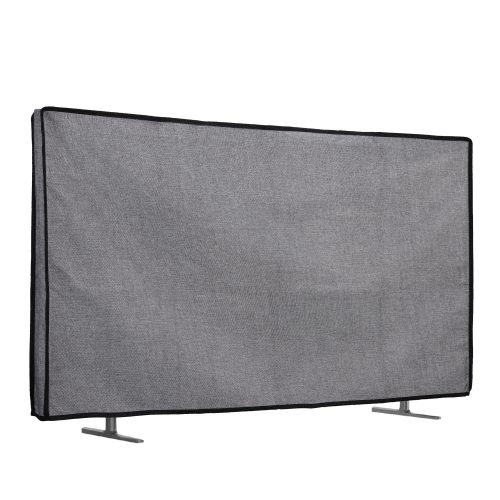 Kryt na TV Kwmobile 55", šedý, textil, 60189.19