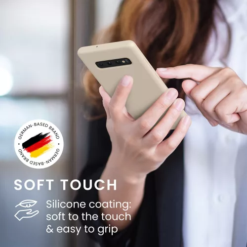 Kryt kwmobile pro Samsung Galaxy S10 Plus, Silicon, Cream, 49028.125