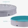 Piscina pentru caini Navaris XL cu sprinkler, 160 cm, verde, 60231.01