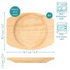 Set 4 tigai mici din fonta Navaris cu baza din lemn, 10.2 cm, 4", 426g, 60343.03