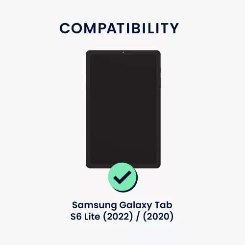 Knižní kryt kwmobile pro Samsung Galaxy Tab S6 Lite/Galaxy Tab S6 Lite (2022), ekokůže, černý, 60308.01