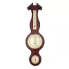 Stație meteo Fischer 6690-22, barometru, higrometru și termometru, alamă și lemn mahon, 39 x 11,5 cm