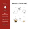 Dárková sada čaje Creano s čajovou konvicí 500ml, 6 různých druhů, elegantní dřevěná krabice, bílá