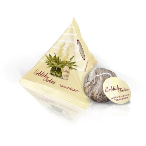 Dárková sada kvetoucího čaje Creano Teelini, 12 sáčků, 8 druhů, dřevěná krabička, bílý/černý čaj