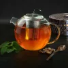 Ceainic din sticla Creano Jumbo, 1 L, cu infuzor din inox, capac, sistem all-in-one