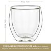 Set 4 pahare espresso termice Creano, 100 ml, sticla borosilicata, perete dublu
