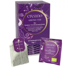   Bio čaj Creano Evening Tea, 20 sáčků, s bylinným a skořicovým aroma, bez kofeinu