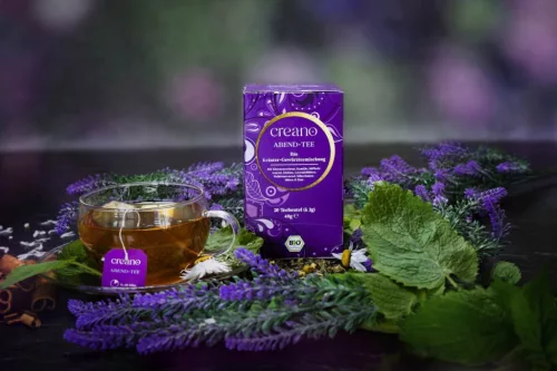 Bio čaj Creano Evening Tea, 20 sáčků, s bylinným a skořicovým aroma, bez kofeinu