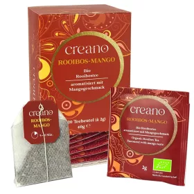   Bio čaj Creano Rooibos s mangem, 20 sáčků, plná, kulatá chuť, ovocné aroma
