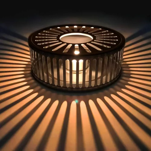 Suport incalzire ceainic Creano Stripes, din inox, cu suport pentru lumanare