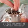 Ceainic din sticla Creano, 1 L, cu sita din inox si capac, pentru ceai vrac