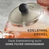 Ceainic din sticla Creano, 1 L, cu sita din inox si capac, pentru ceai vrac