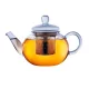 Ceainic din sticla Creano All-in-One, 0,8 L, cu infuzor din inox si capac, anti-picurare
