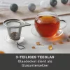 Cana pentru ceai Creano Jumbo, 450 ml, sticla borosilicata, cu maner