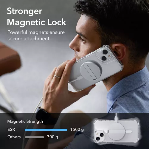 Pouzdro ESR Air Armor Halolock MagSafe pro Apple iPhone 14 Plus/15 Plus Průhledný
