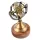 Astrolab decorativ Giftdeco ARM-0019, alamă și lemn, 7 x 6 x 13cm