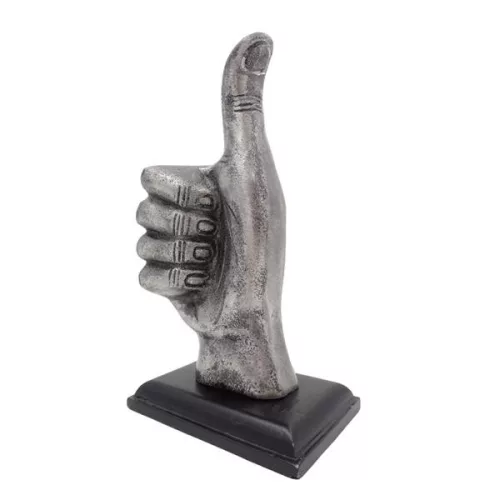 Figurină decorativa Giftdeco, aluminiu și lemn, 7 x 10 x 20 cm