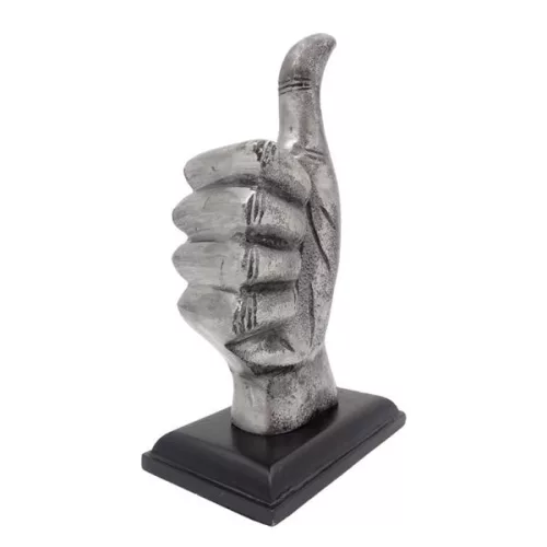 Figurină decorativa Giftdeco, aluminiu și lemn, 7 x 10 x 20 cm