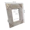 Ramă foto Giftdeco, pentru fotografie 10 x 15cm, lemn de mango și metal, 27,5 x 22,5 cm