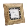 Ramă foto Giftdeco, pentru fotografie 10 x 10cm, lemn de mango și metal