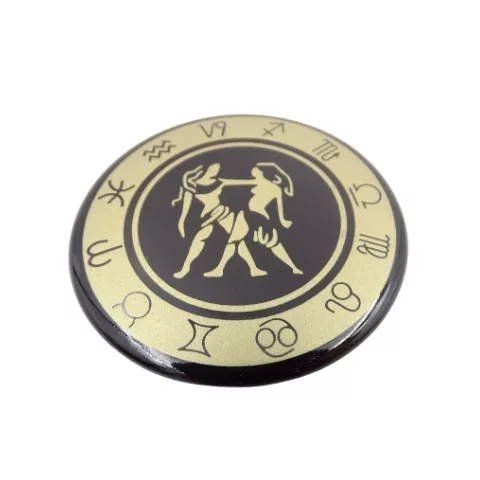Magnet zodiacal Giftdeco, metal, diametru 6 cm