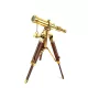 Obiect decorativ Giftdeco T05, alamă, sticlă și lemn, înălțime 40 cm, diametru 2,5 cm, stil nautic, clasic