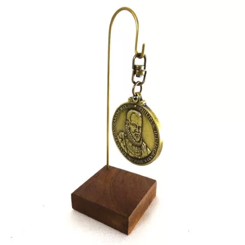 Miniatura ceas solar Giftdeco H91, znallium si alama, 13 cm